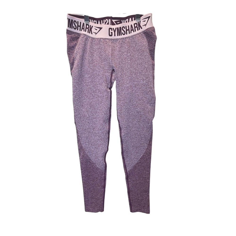 Gymshark Flex Low Waisted Seamless Leggings Marl Beetroot Pink Size Medium